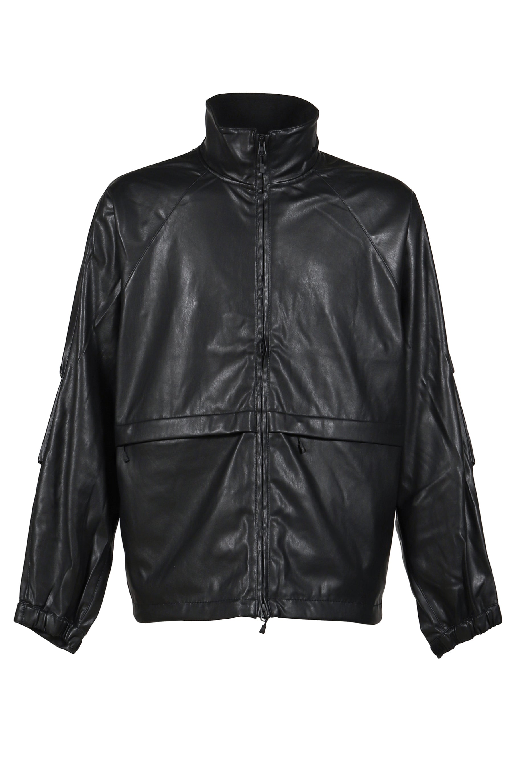 TECH SYNTHETIC SKIN WINDBREAKER JACKET / BLK