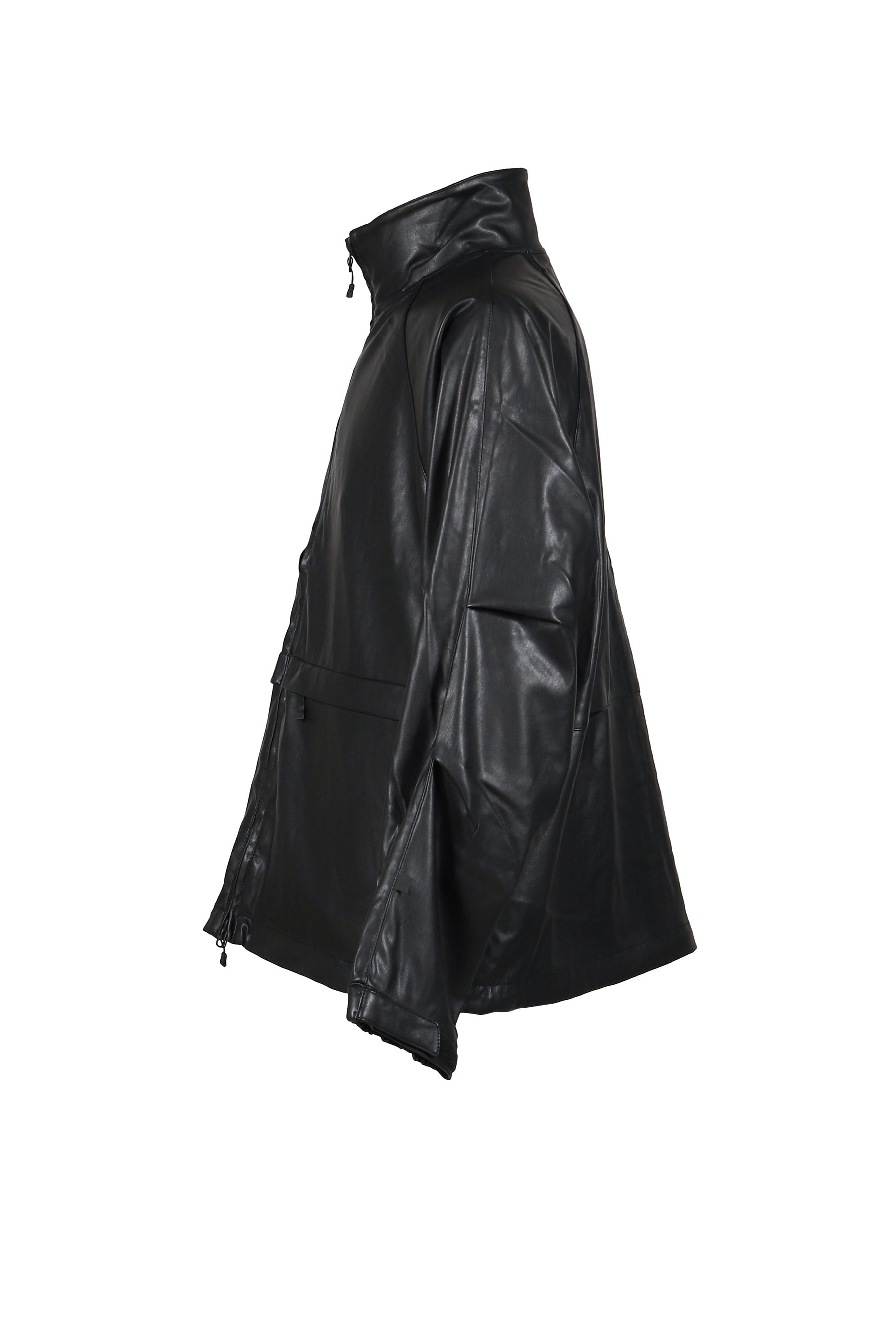 TECH SYNTHETIC SKIN WINDBREAKER JACKET / BLK