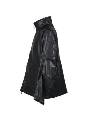 TECH SYNTHETIC SKIN WINDBREAKER JACKET / BLK