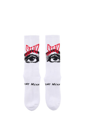 SOCKS/EYE / WHT