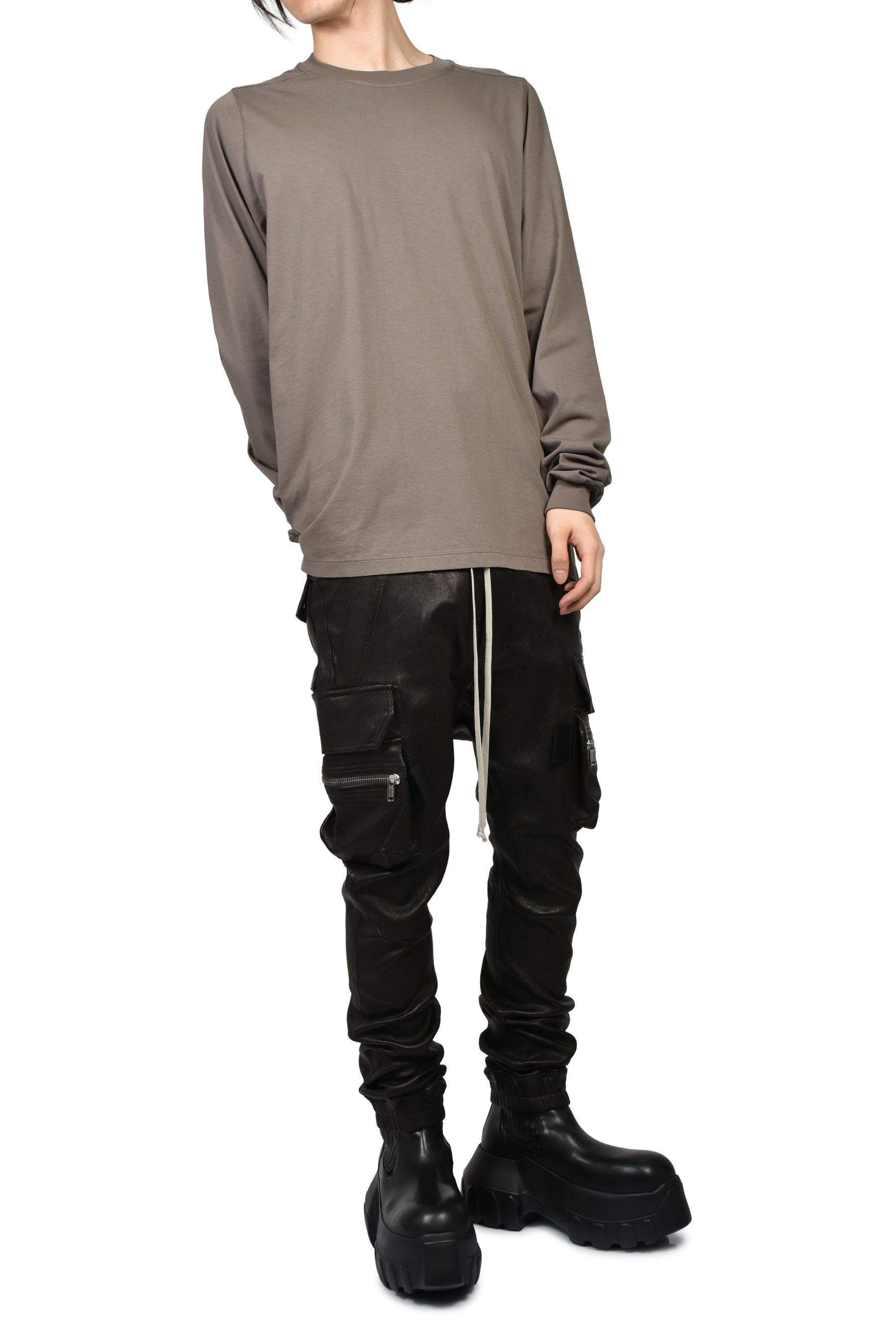 SHORT CREWNECK LS T / DUST