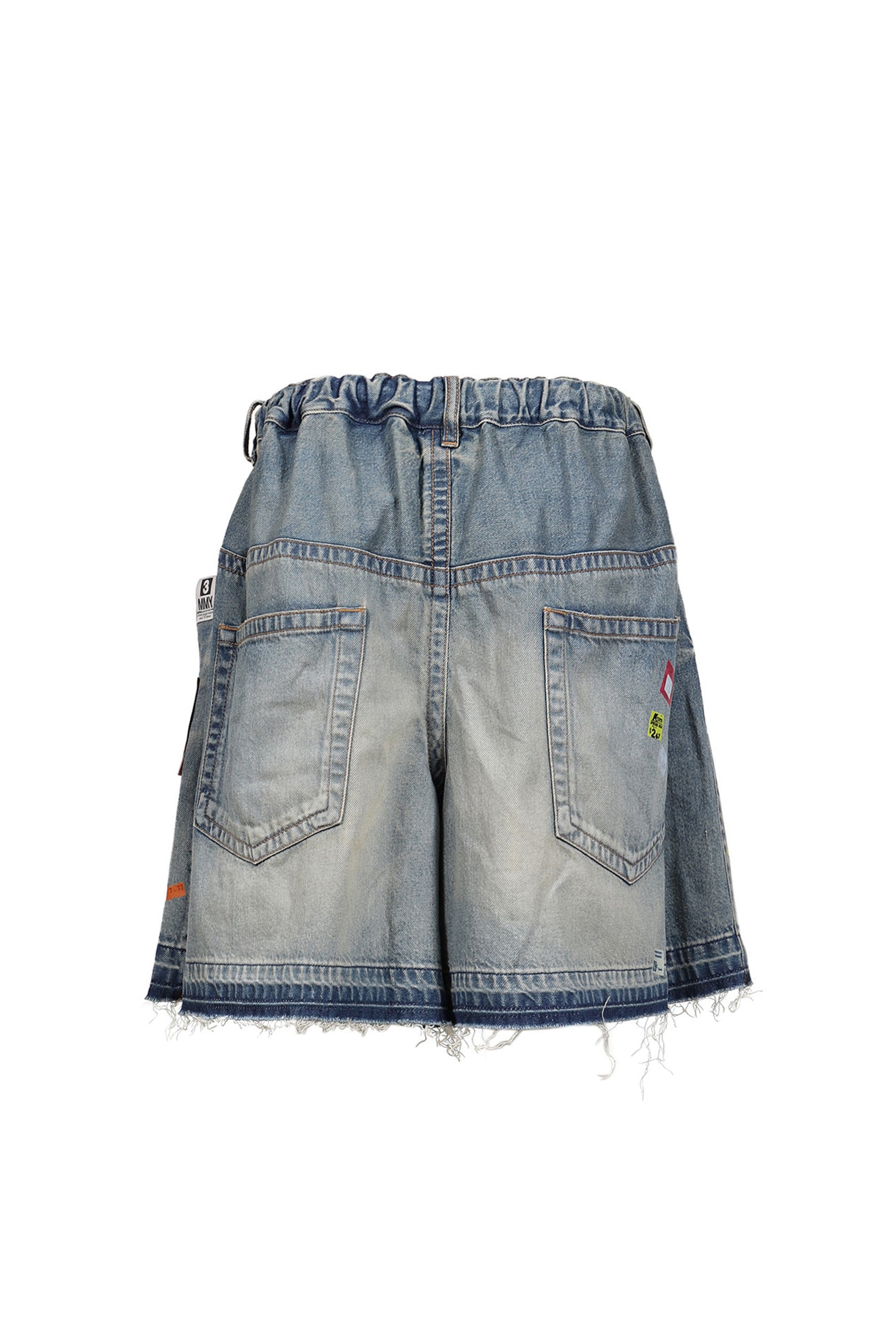 DENIM HUGE DETAIL SHORTS WITH PRICE TAG / IND