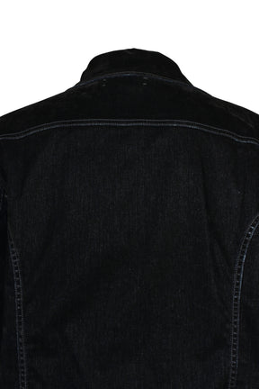 VINTAGE CUT FLOCK DENIM JACKET / BLK