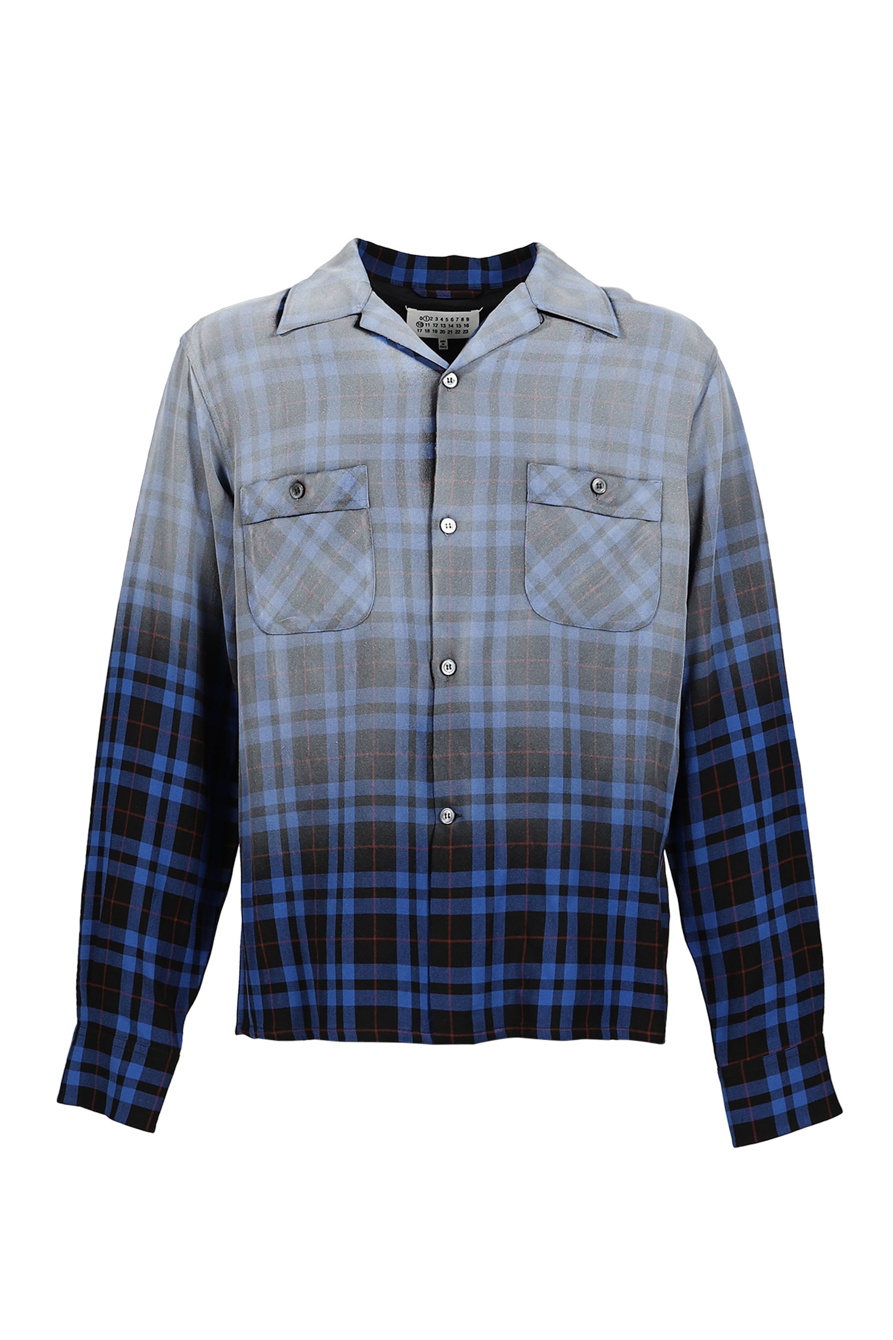 Maison Margiela SS26 LONG-SLEEVED SHIRT / BLU TARTAN - NUBIAN