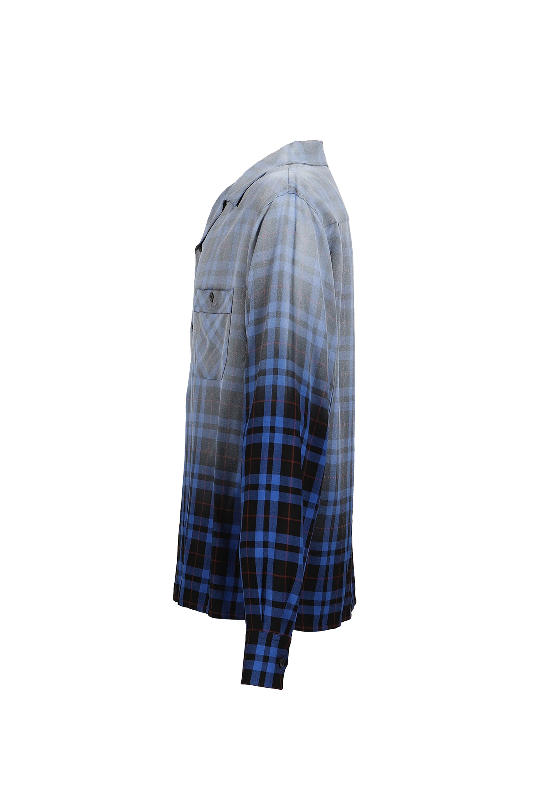 LONG-SLEEVED SHIRT / BLUE TARTAN