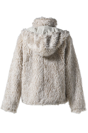 FAUX FUR JACKET / GLASS