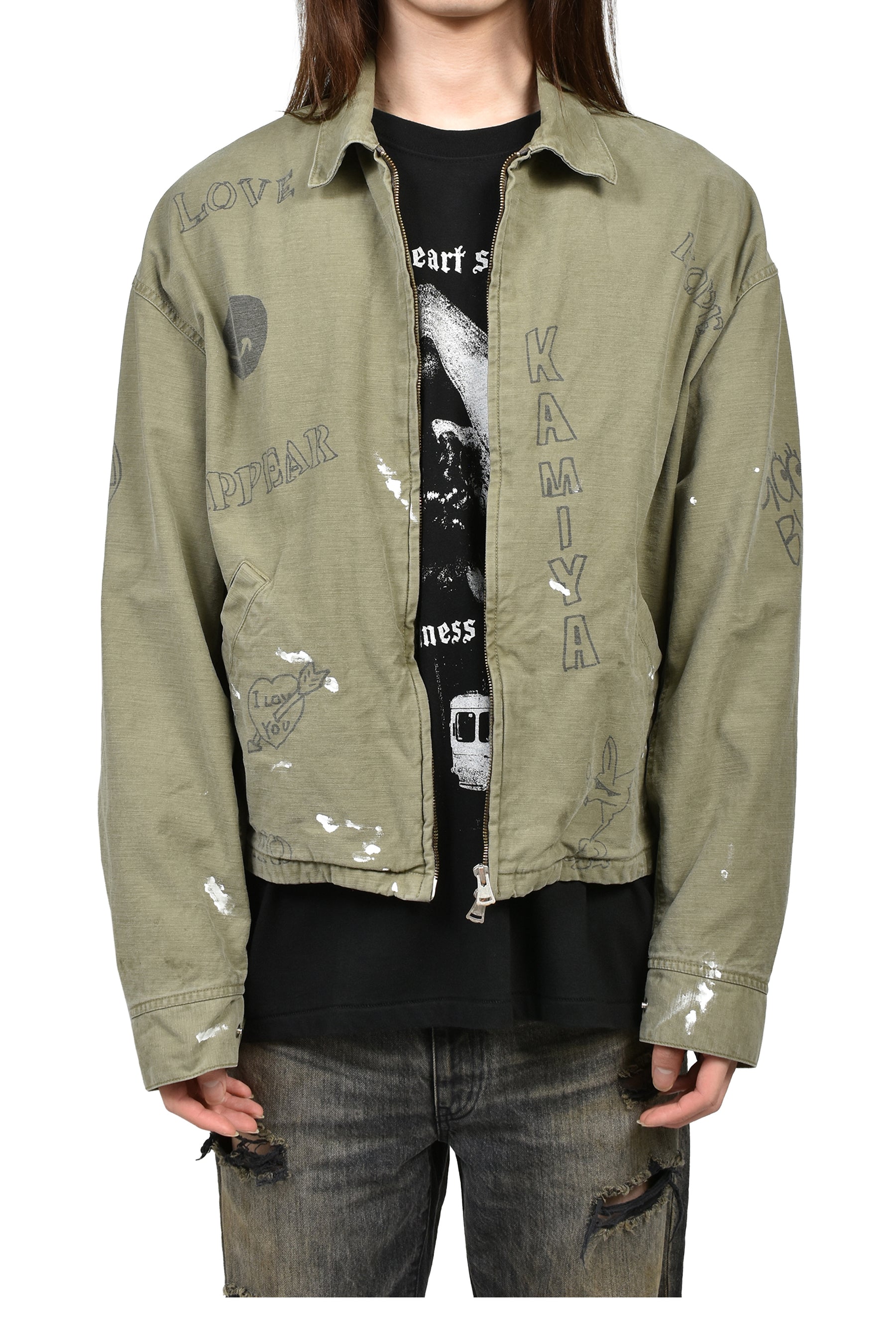 KAMIYA カミヤ SS26 GRAFFITI WORK JACKET / KHA - NUBIAN ヌビアン