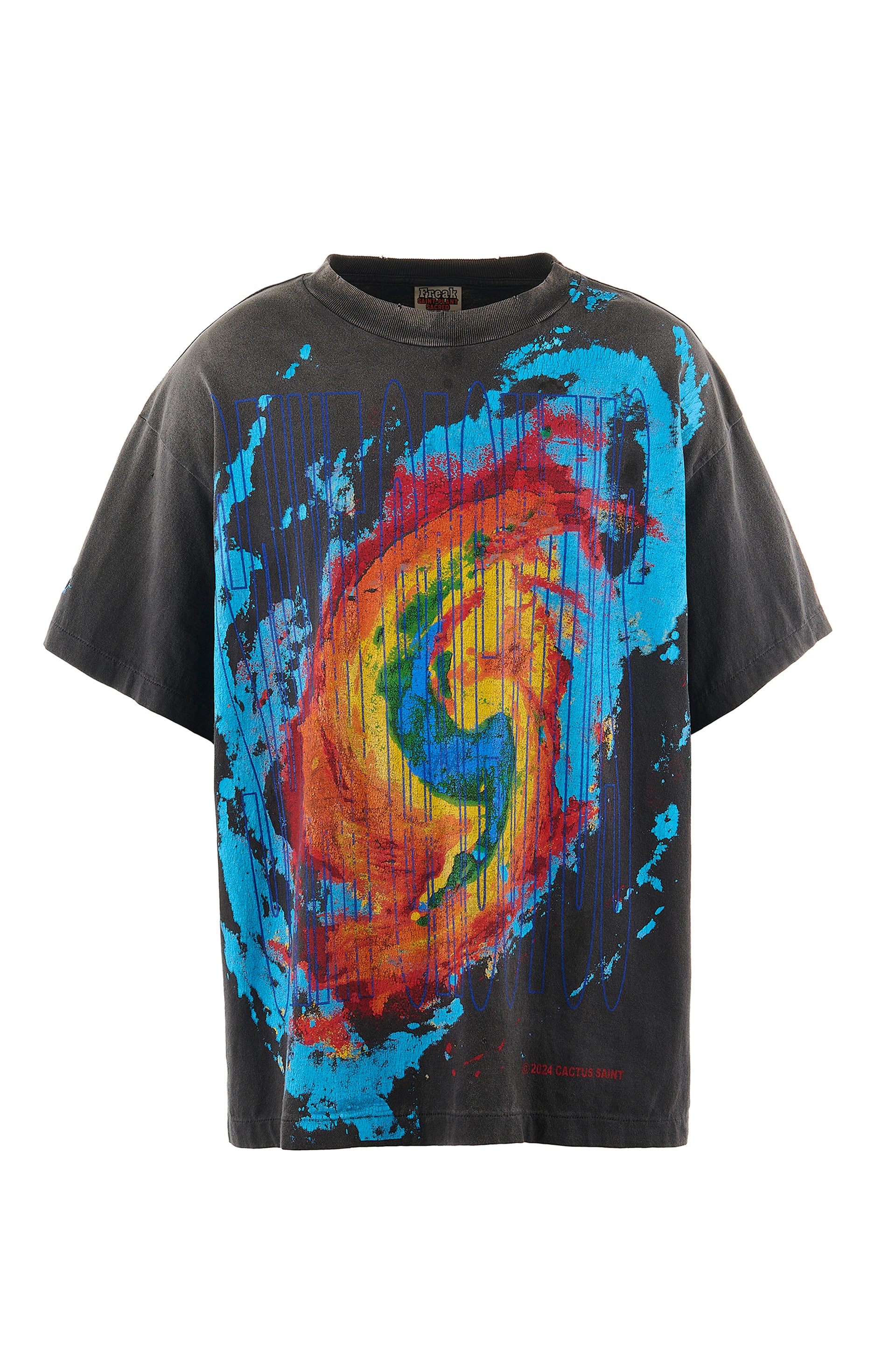 SAINT Mxxxxxx × Cactus Plant Flea Market CP_SS TEE/ANGRY LV GD / BLK