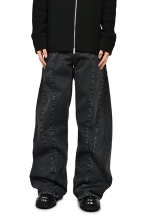Maison Margiela メゾンマルジェラ FW26 SPLICED DENIM TROUSERS / BLK