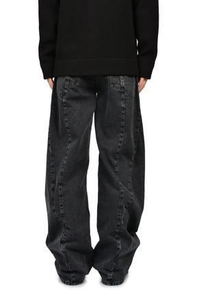 Maison Margiela メゾンマルジェラ FW26 SPLICED DENIM TROUSERS / BLK