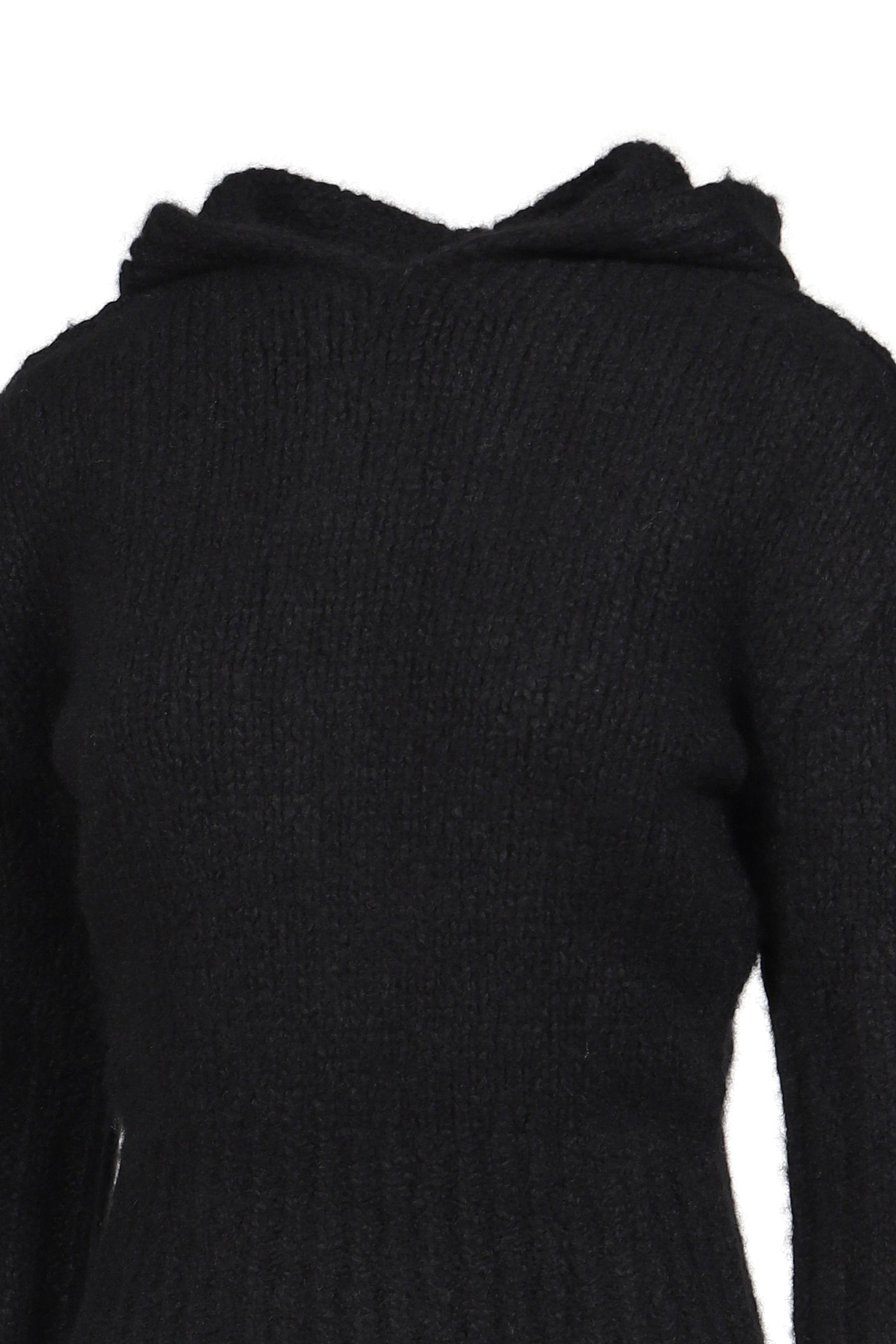 PULLOVER CROPPED HOODIE / BLK