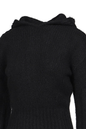 PULLOVER CROPPED HOODIE / BLK