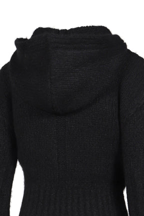 PULLOVER CROPPED HOODIE / BLK