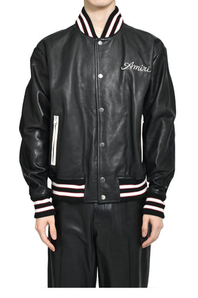 AMIRI アミリ FW25 CLUB AMIRI LEATHER VARSITY / BLK - NUBIAN ヌビアン