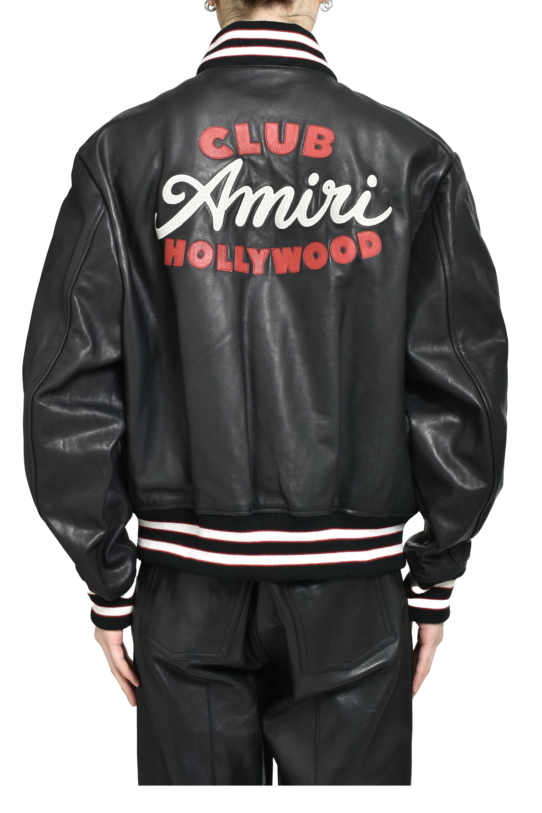 CLUB AMIRI LEATHER VARSITY / BLK 
