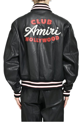 ななな Amiri スタジャン AMIRI アミリ FW25 CLUB AMIRI LEATHER VARSITY / BLK - NUBIAN ヌビアン