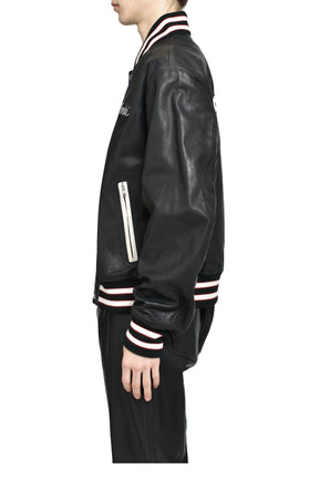 CLUB AMIRI LEATHER VARSITY / BLK 