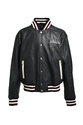 CLUB AMIRI LEATHER VARSITY / BLK 