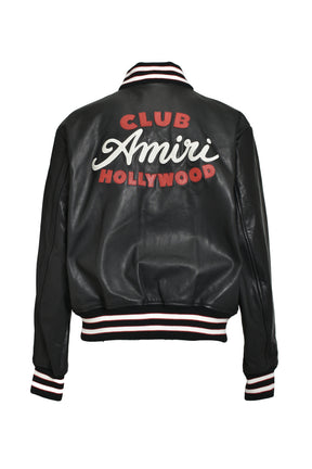 CLUB AMIRI LEATHER VARSITY / BLK 