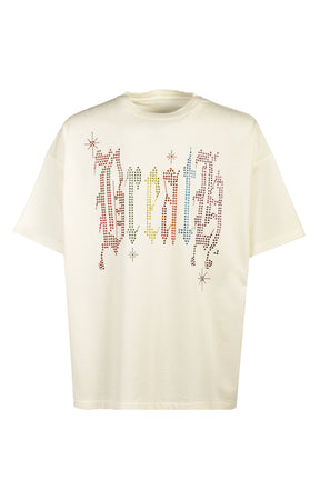 RHINESTONE TEE / WHT