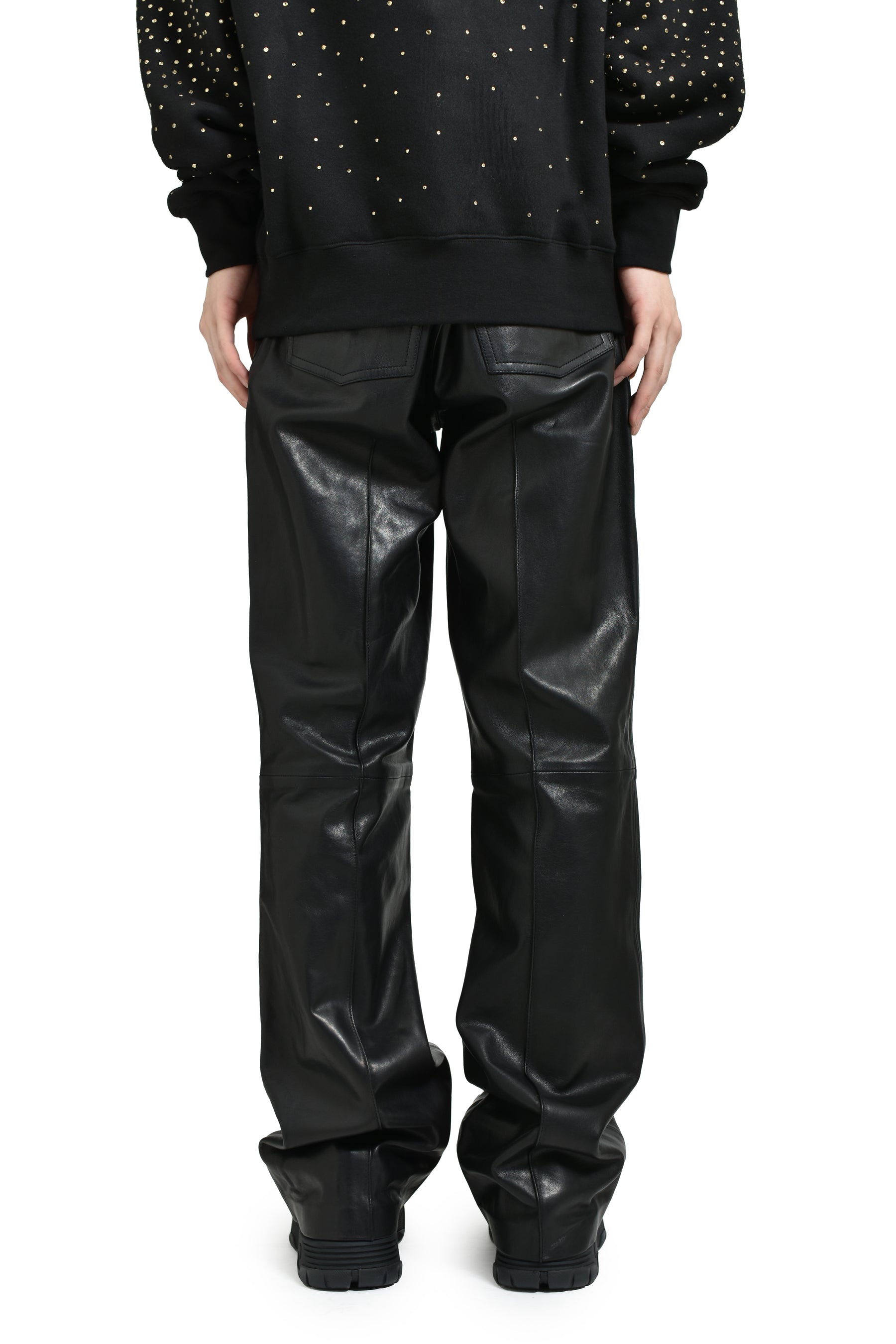 AMIRI アミリ FW25 LEATHER BOOT CUT PANT / BLK - NUBIAN ヌビアン