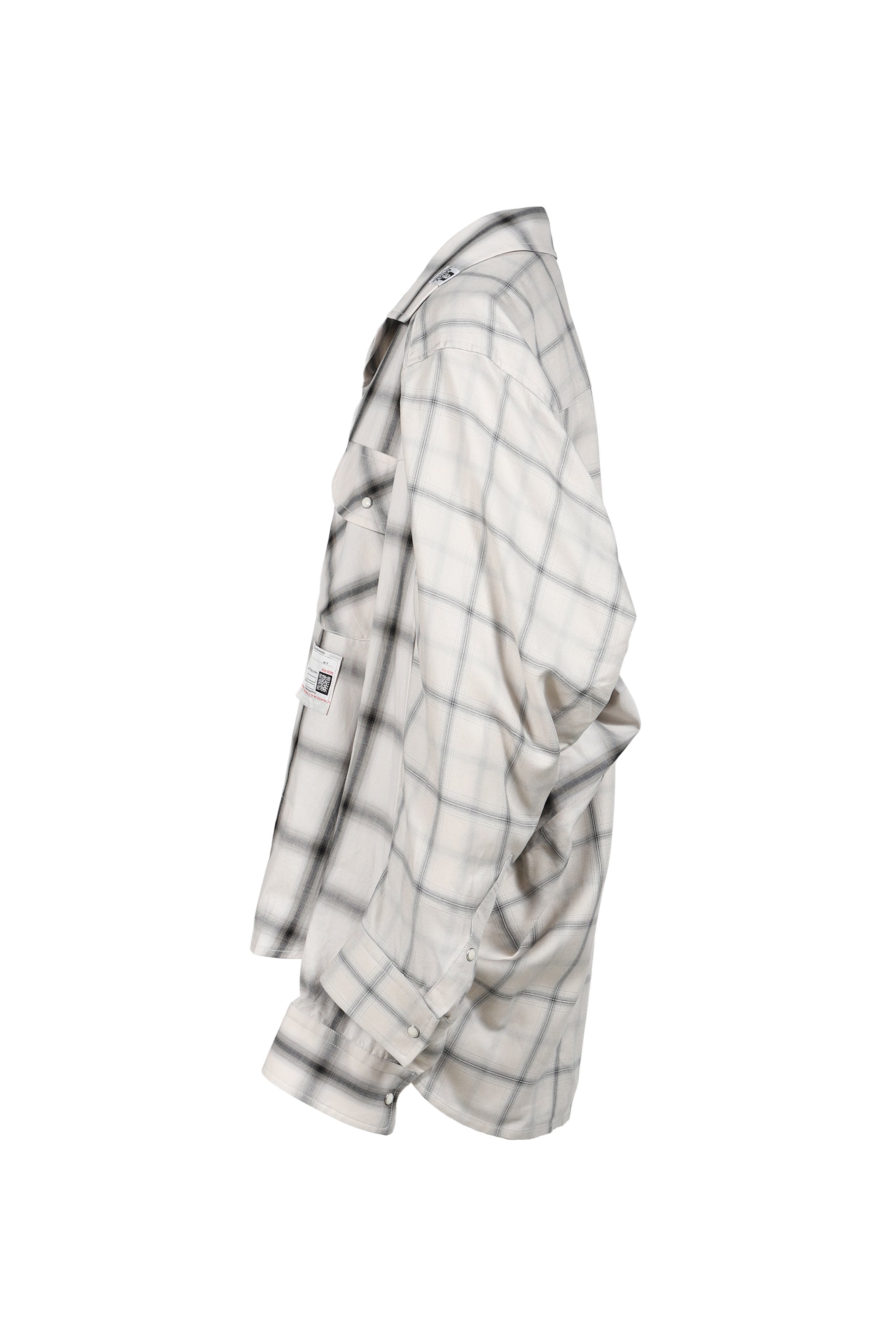 W SLEEVE CHECK SHIRTS / BEI