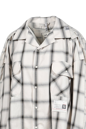 W SLEEVE CHECK SHIRTS / BEI