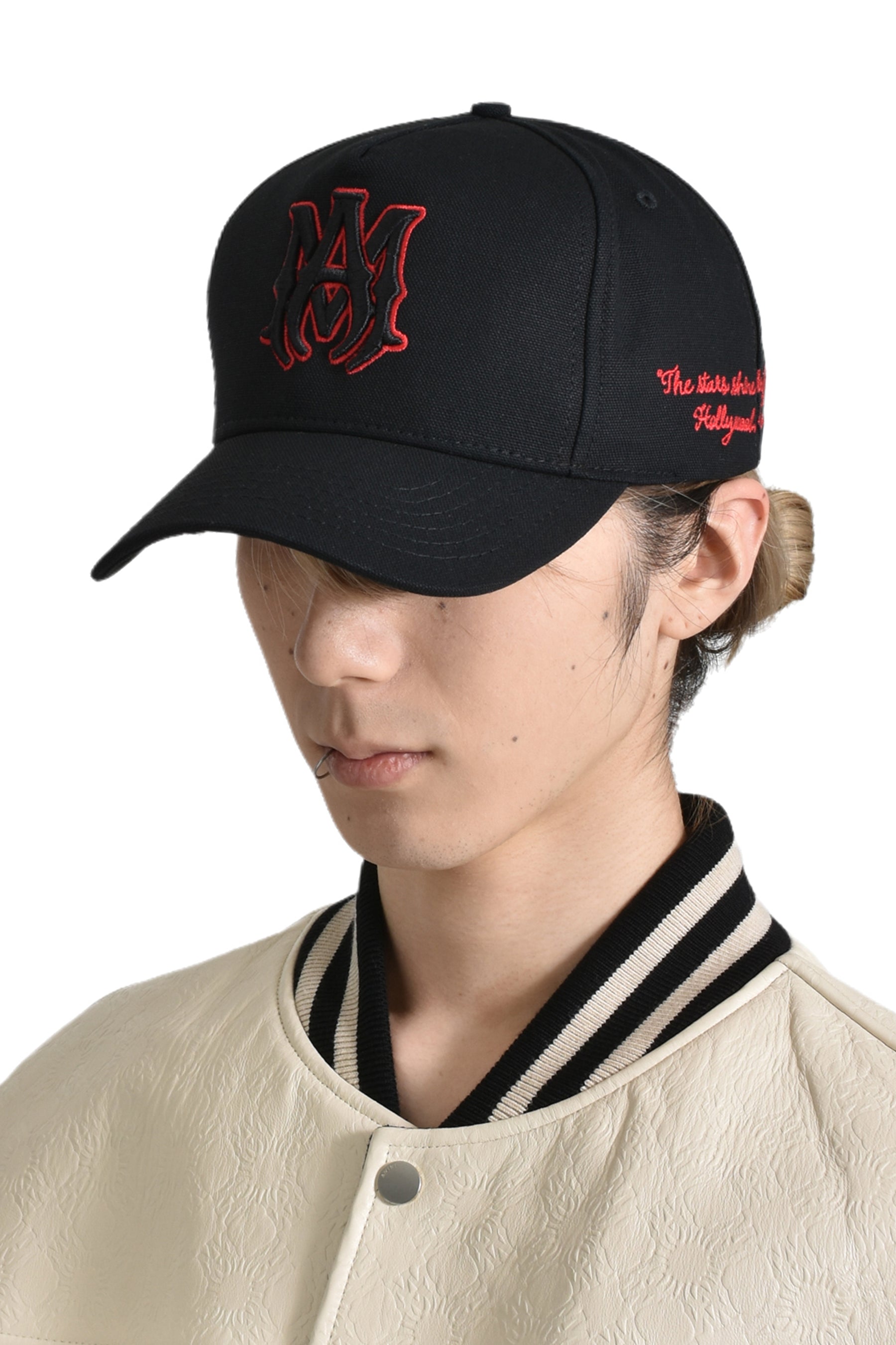 STARS MA CANVAS HAT / BLK RED