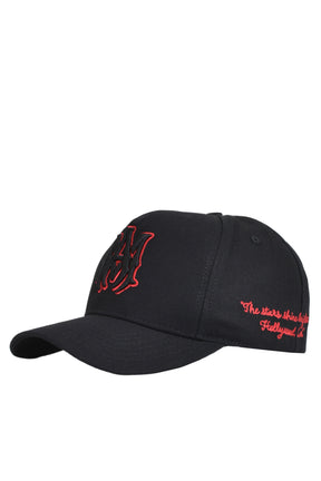 STARS MA CANVAS HAT / BLK RED