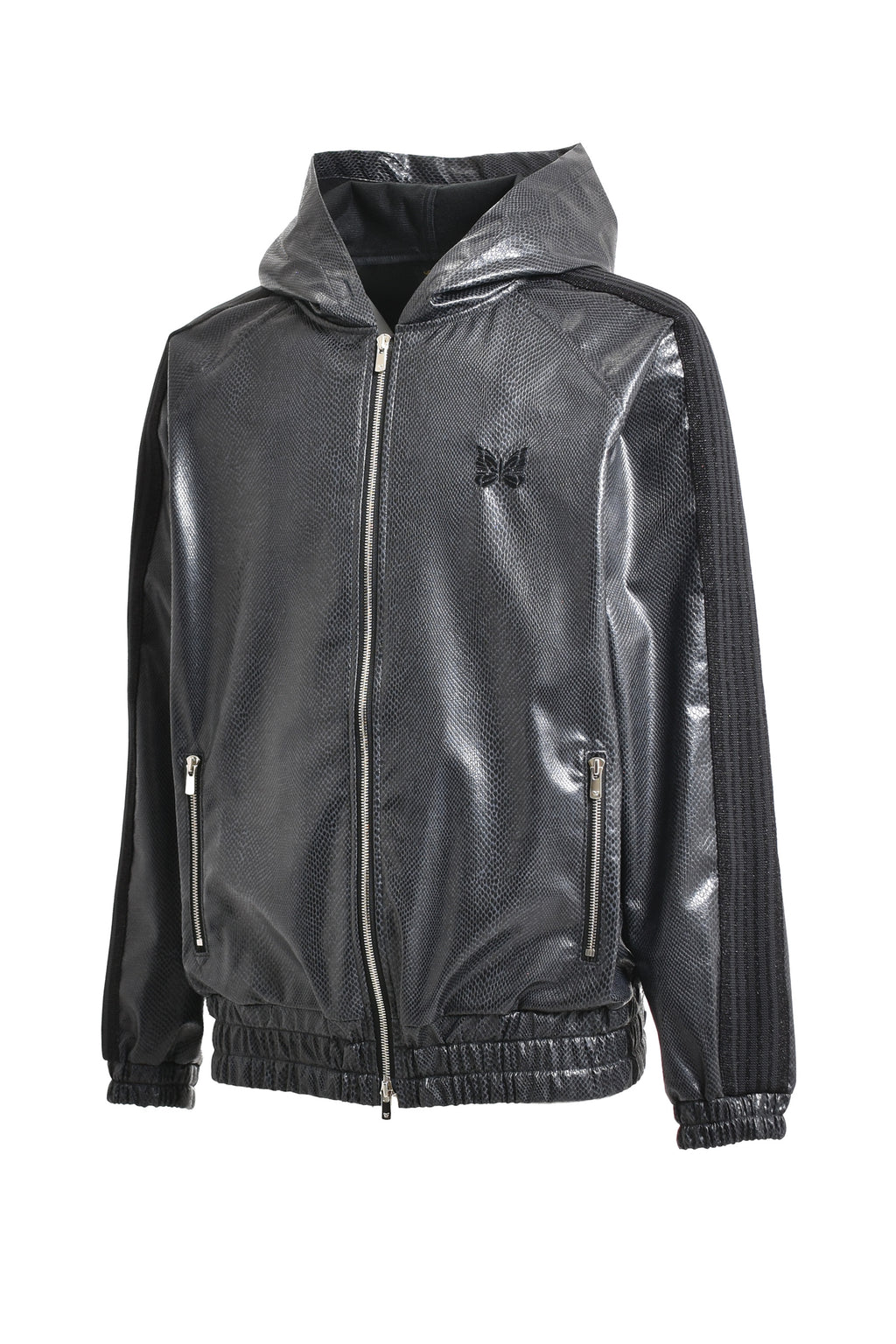 Needles ニードルス SS24 TRACK HOODIE - SYNCETIC LEATHER (EXCLUSIVE 