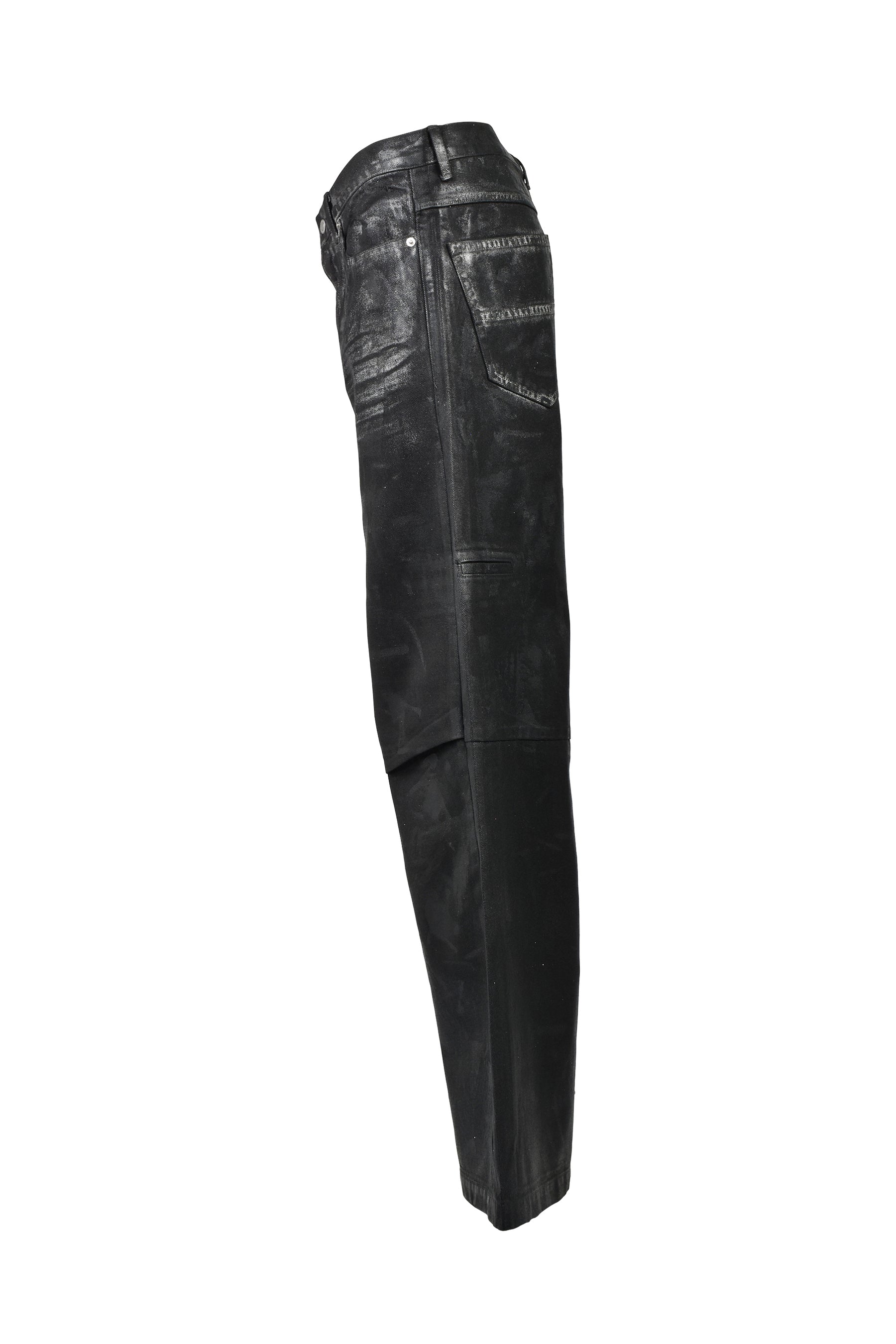 COATING DENIM PANTS / BLK