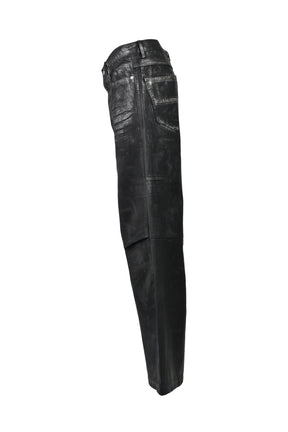 COATING DENIM PANTS / BLK
