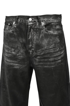 COATING DENIM PANTS / BLK