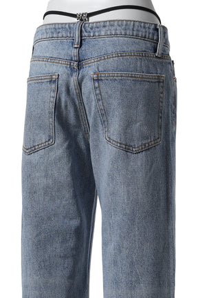 MID RISE RELAXED JEAN PRESTYLE DIAMANTE CHARM / INDIGO