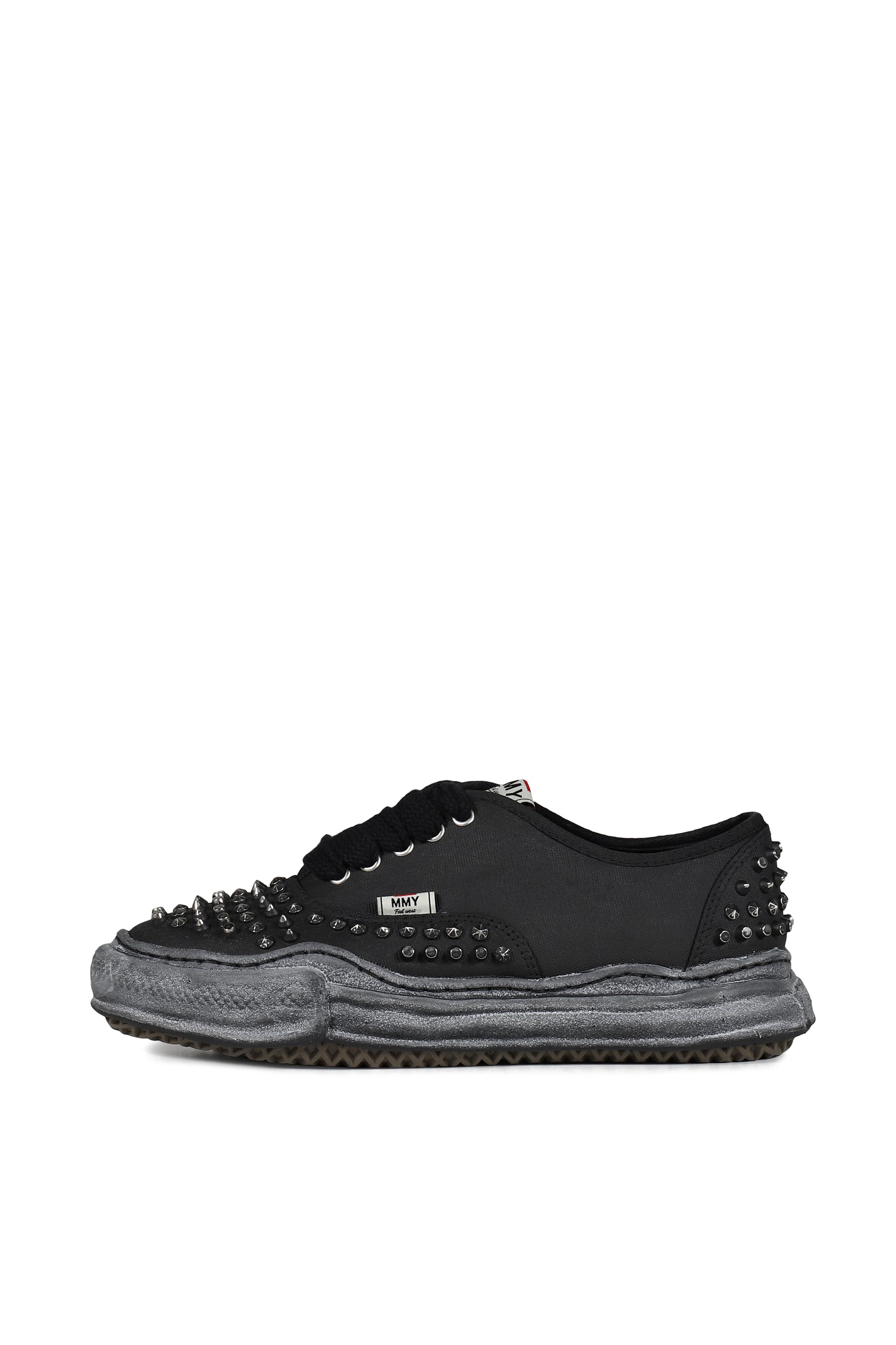 BAKER STUDDED CANVAS LOW / BLK BLK 
