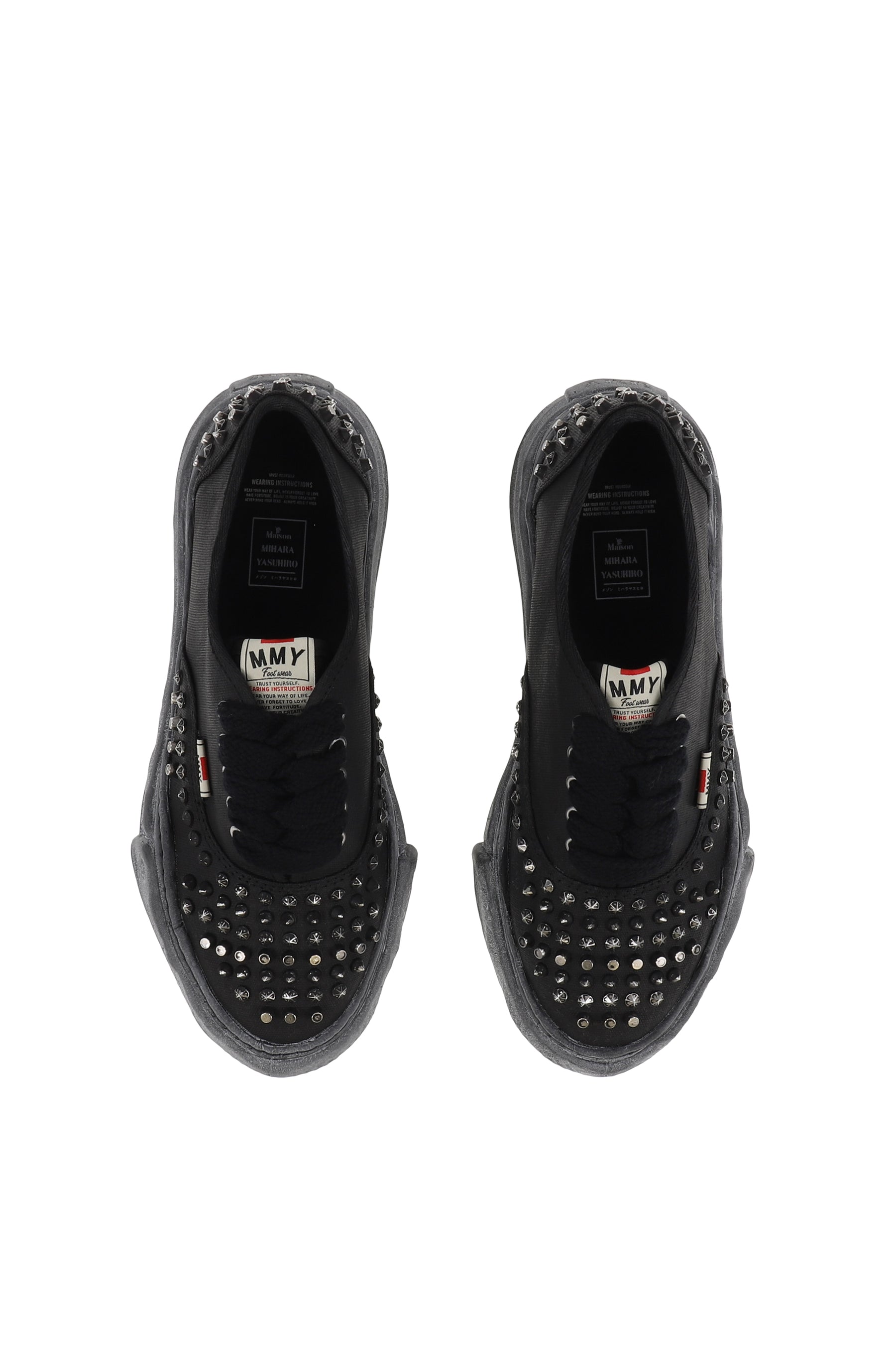 BAKER STUDDED CANVAS LOW / BLK BLK 