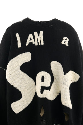 SP_CREW KNT/I AM A / BLK