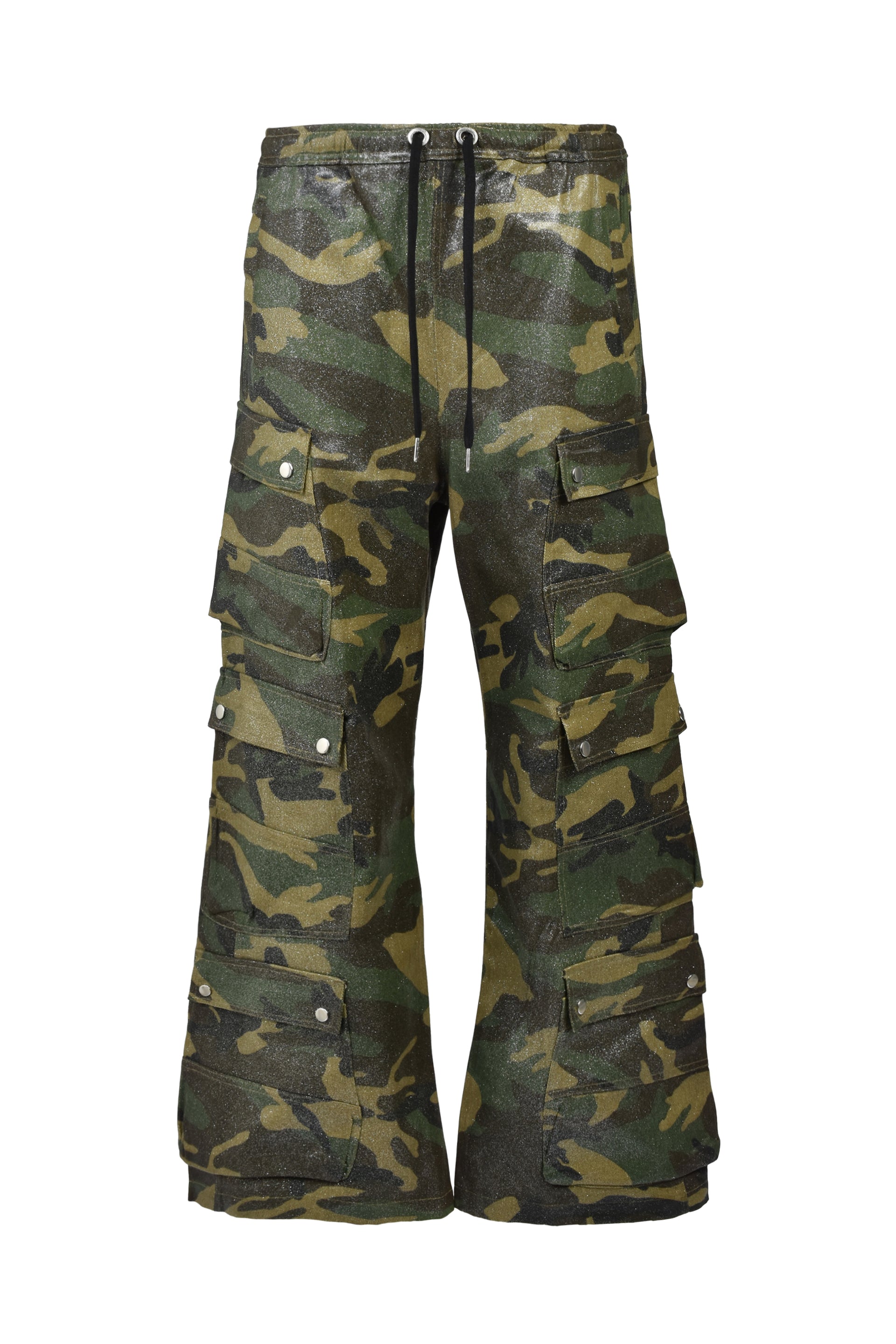 GLITTER TRIPLE CARGO PANTS / CAMO