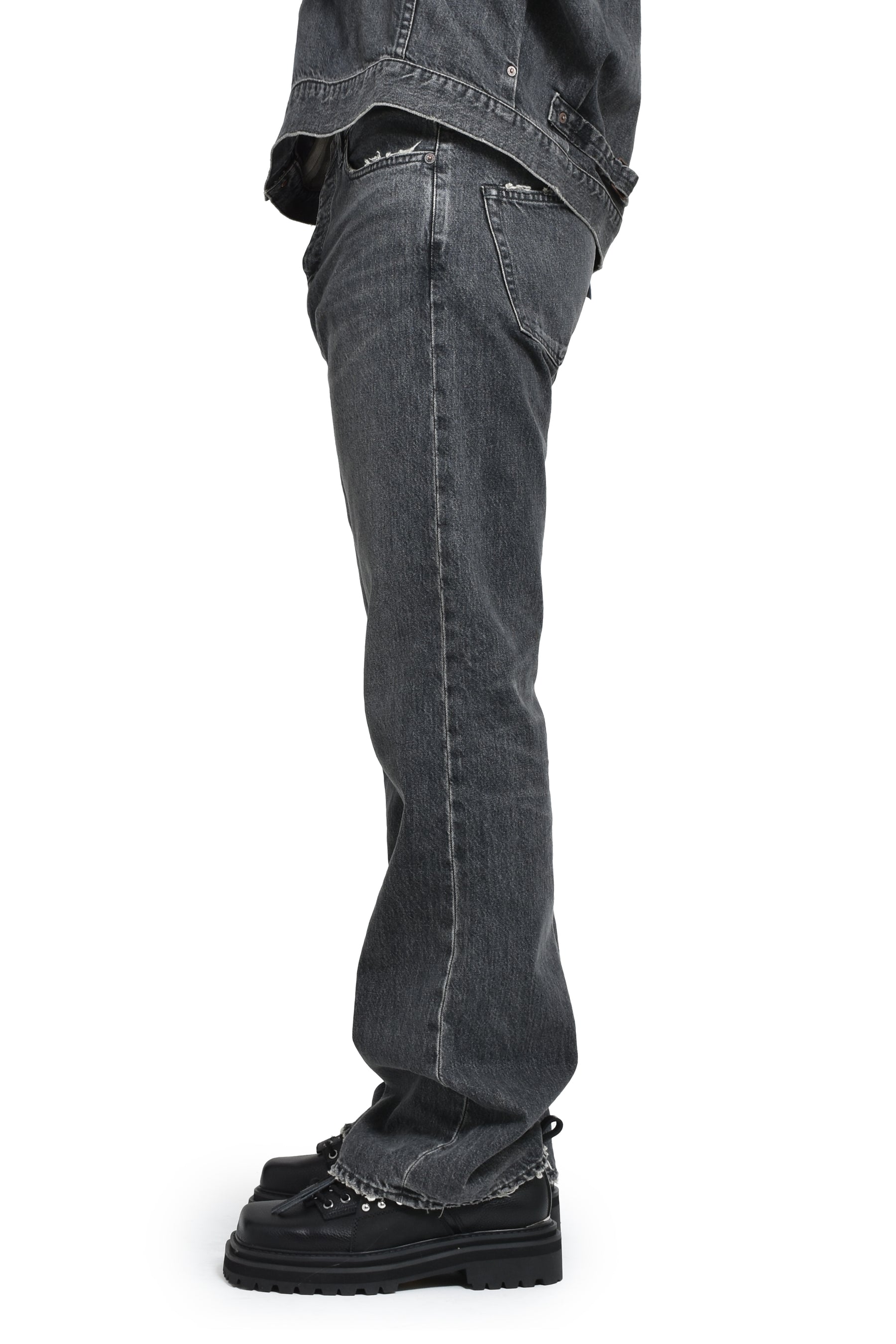 DAIRIKU "FLARE" VINTAGE DENIM PANTS / BLK