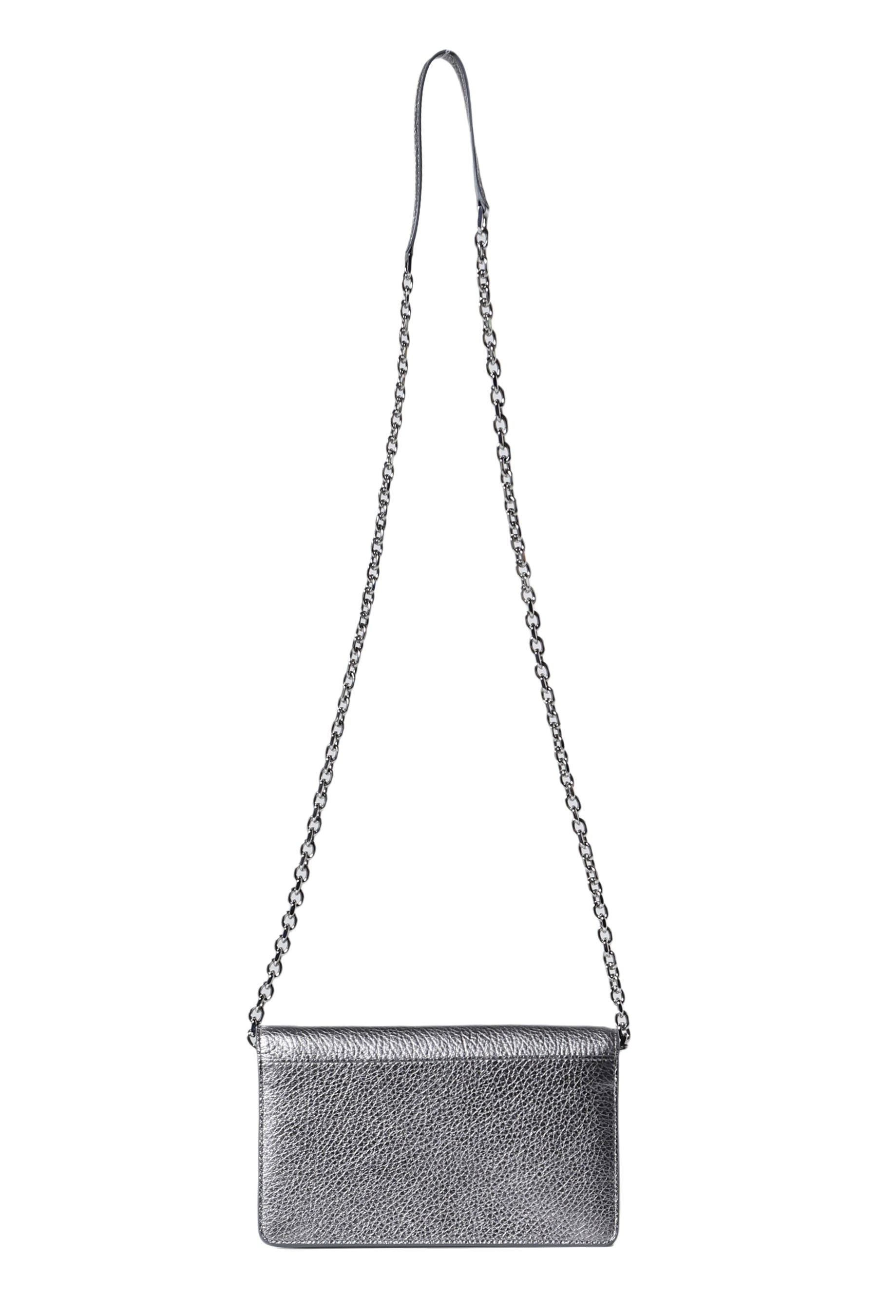 WALLET ON CHAIN MEDIUM / METALLIC GRY