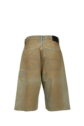 RHINESTONE DENIM SHORTS / IND