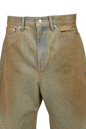 RHINESTONE DENIM SHORTS / IND