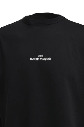 T-SHIRT / BLK WHT EMBROIDERY