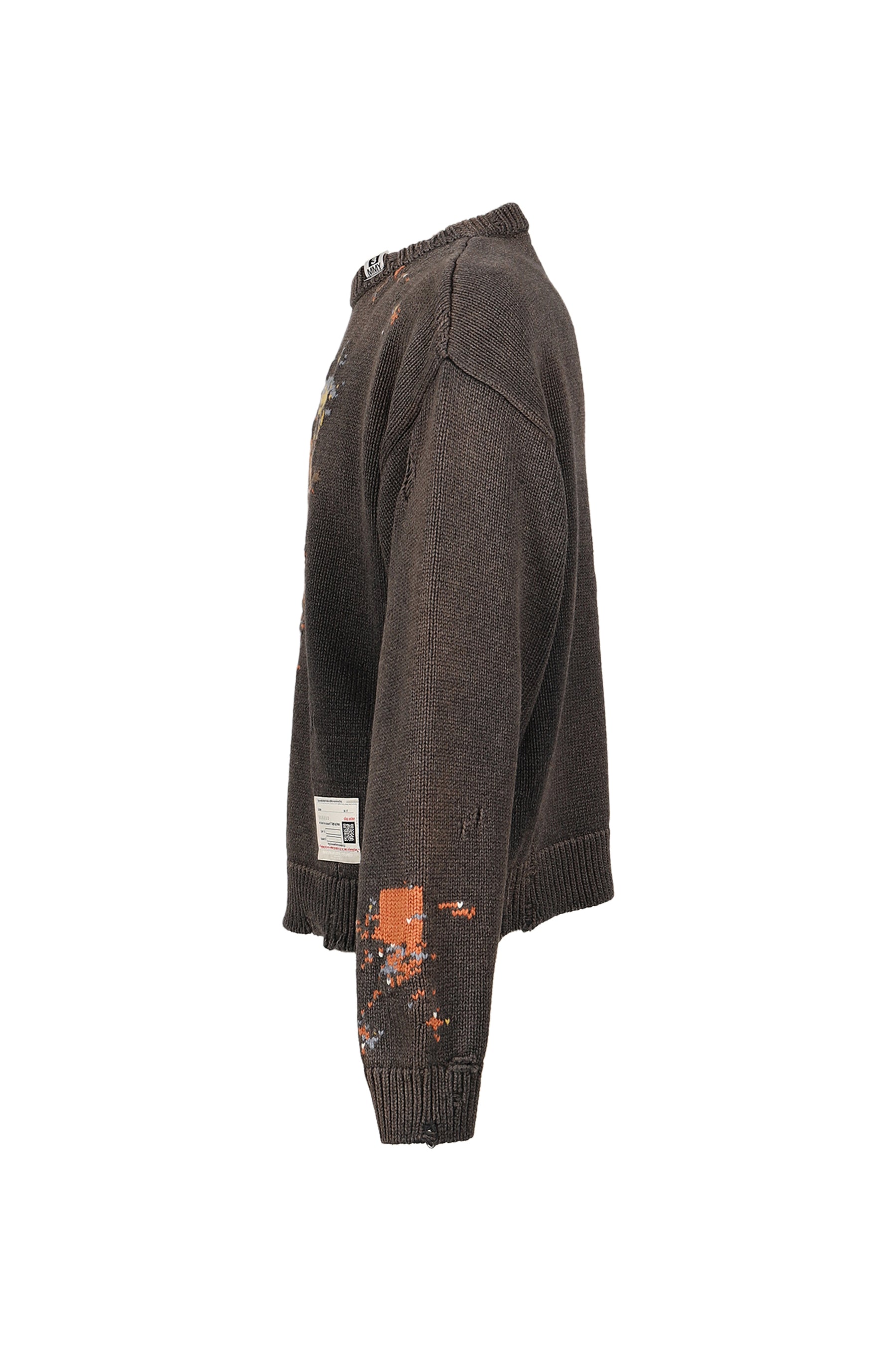 GRAPE JACQUARD KNIT PULLOVER / BLK