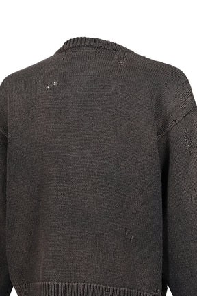 GRAPE JACQUARD KNIT PULLOVER / BLK