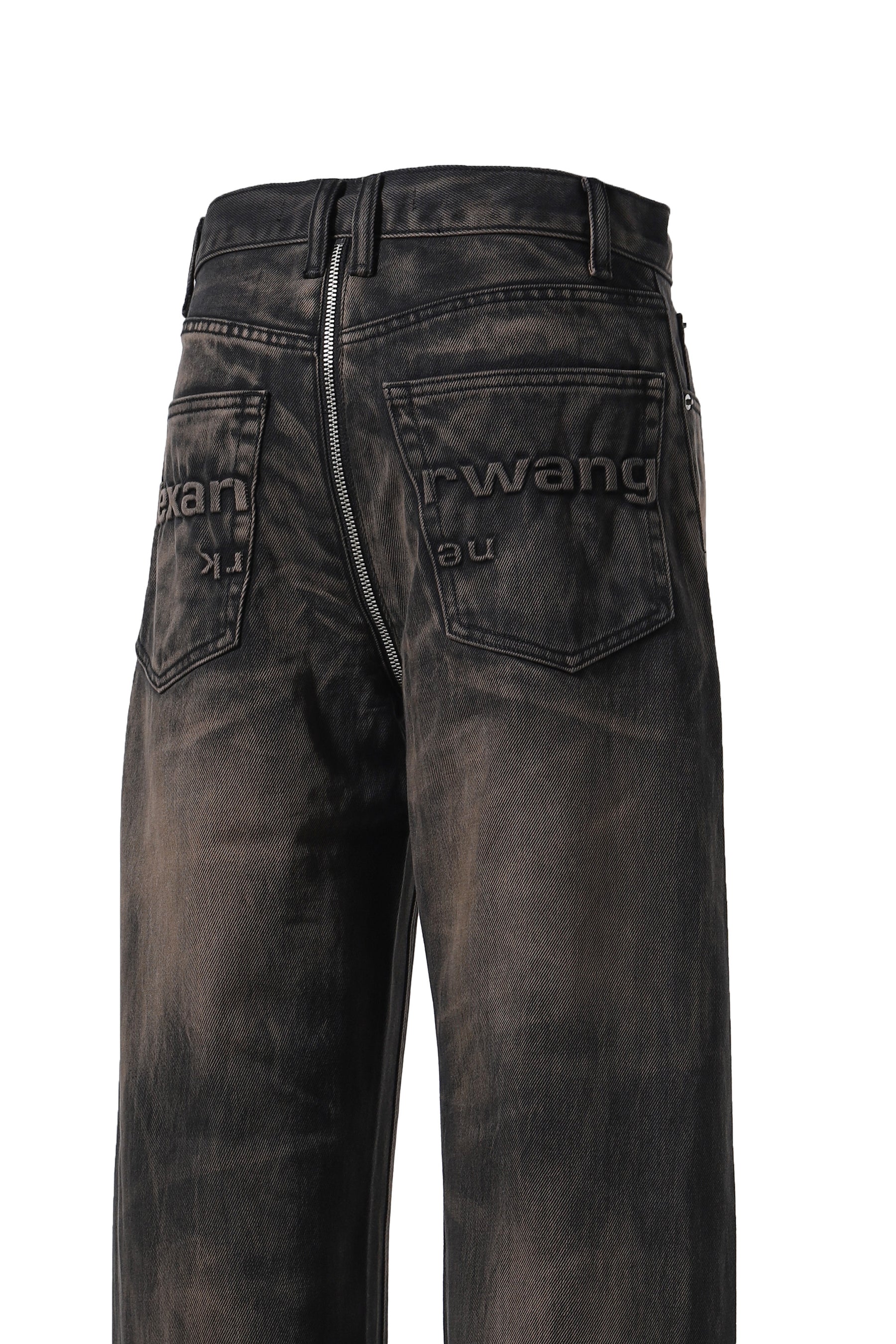 BALLOON JEAN MOTO FRONT TO BACK ZIP / DISTRESSED