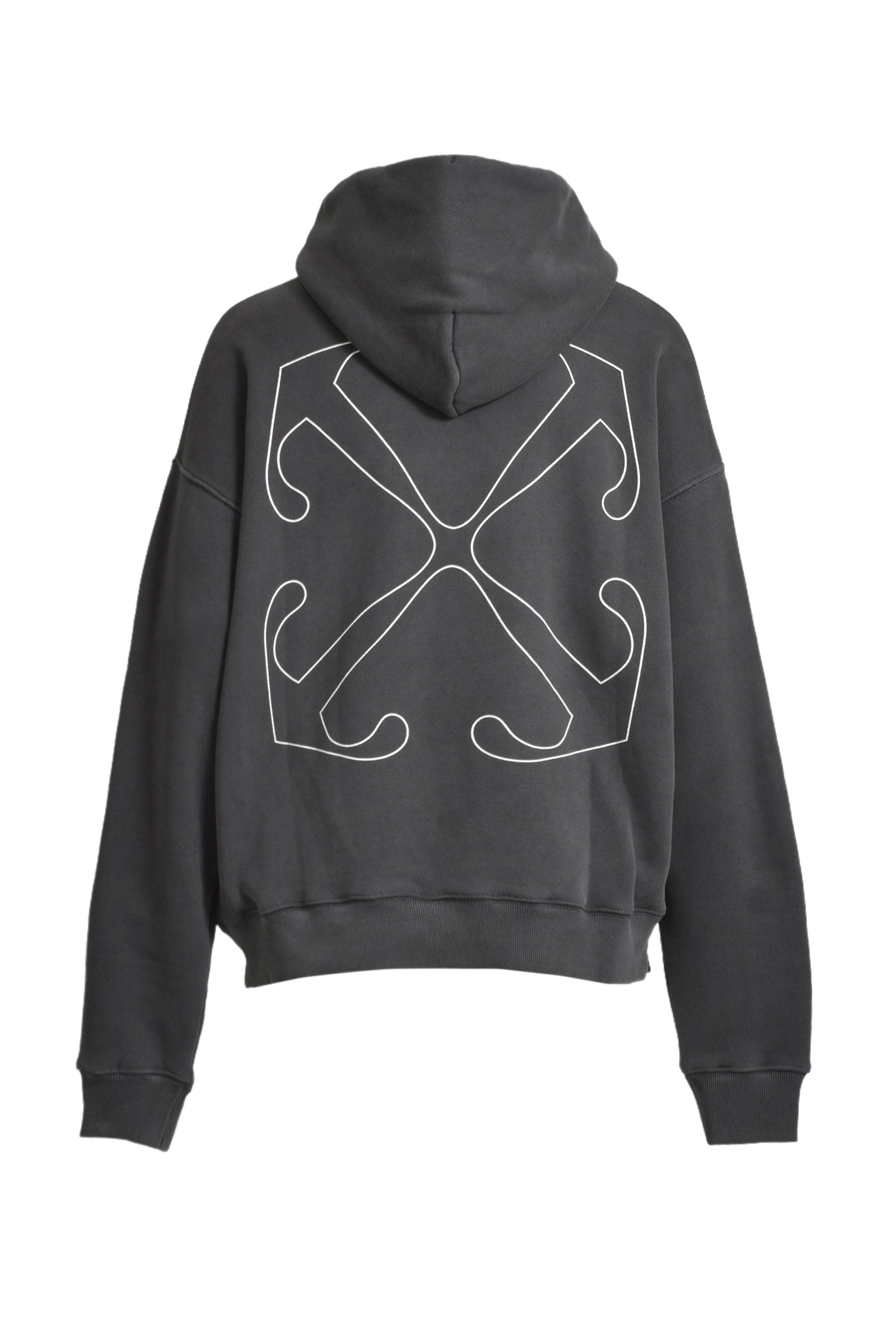 OUTLINE ARROW SKATE HOODIE / BLK WHT