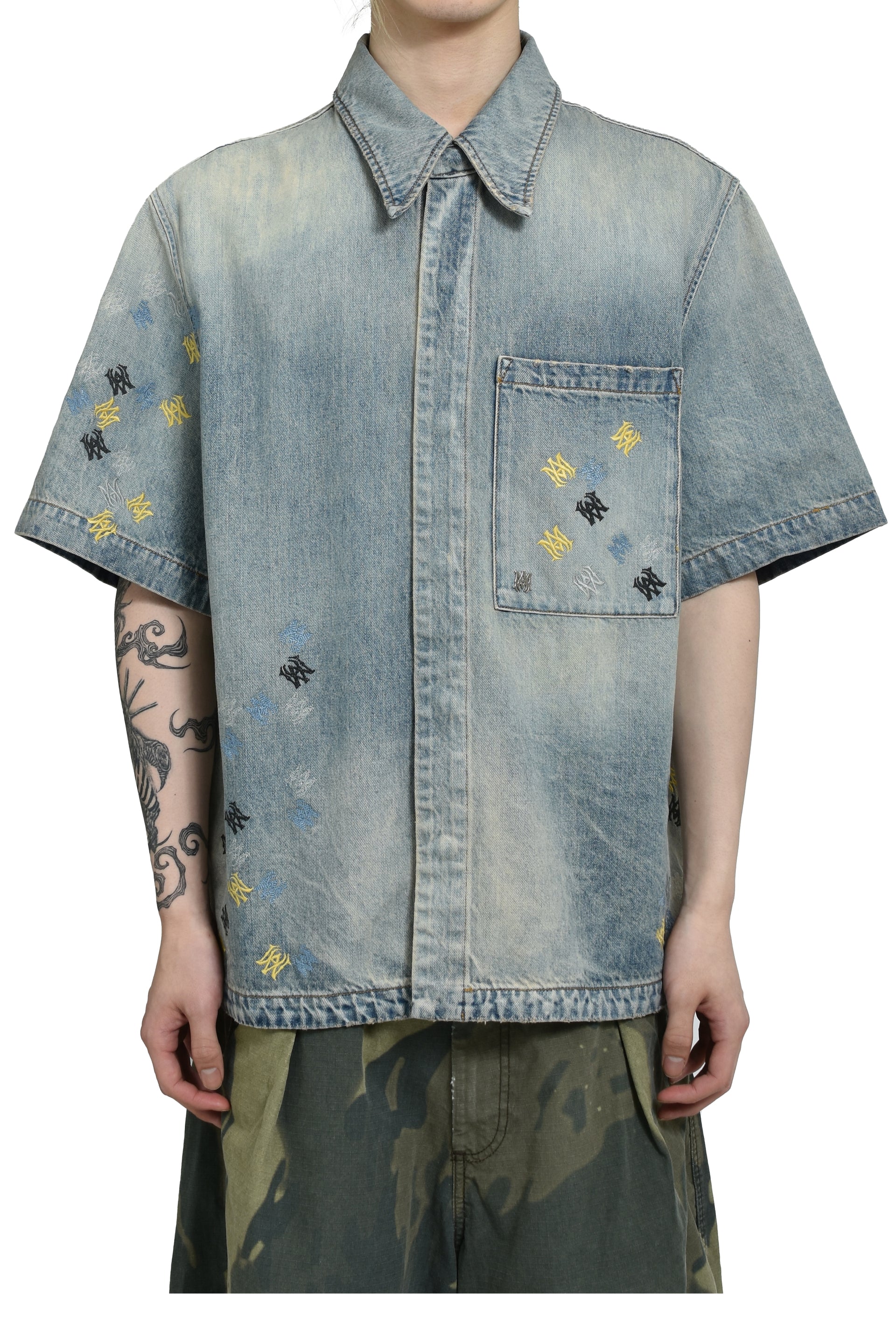 AMIRI MA QUAD EMBROIDERED SHIRT / IND