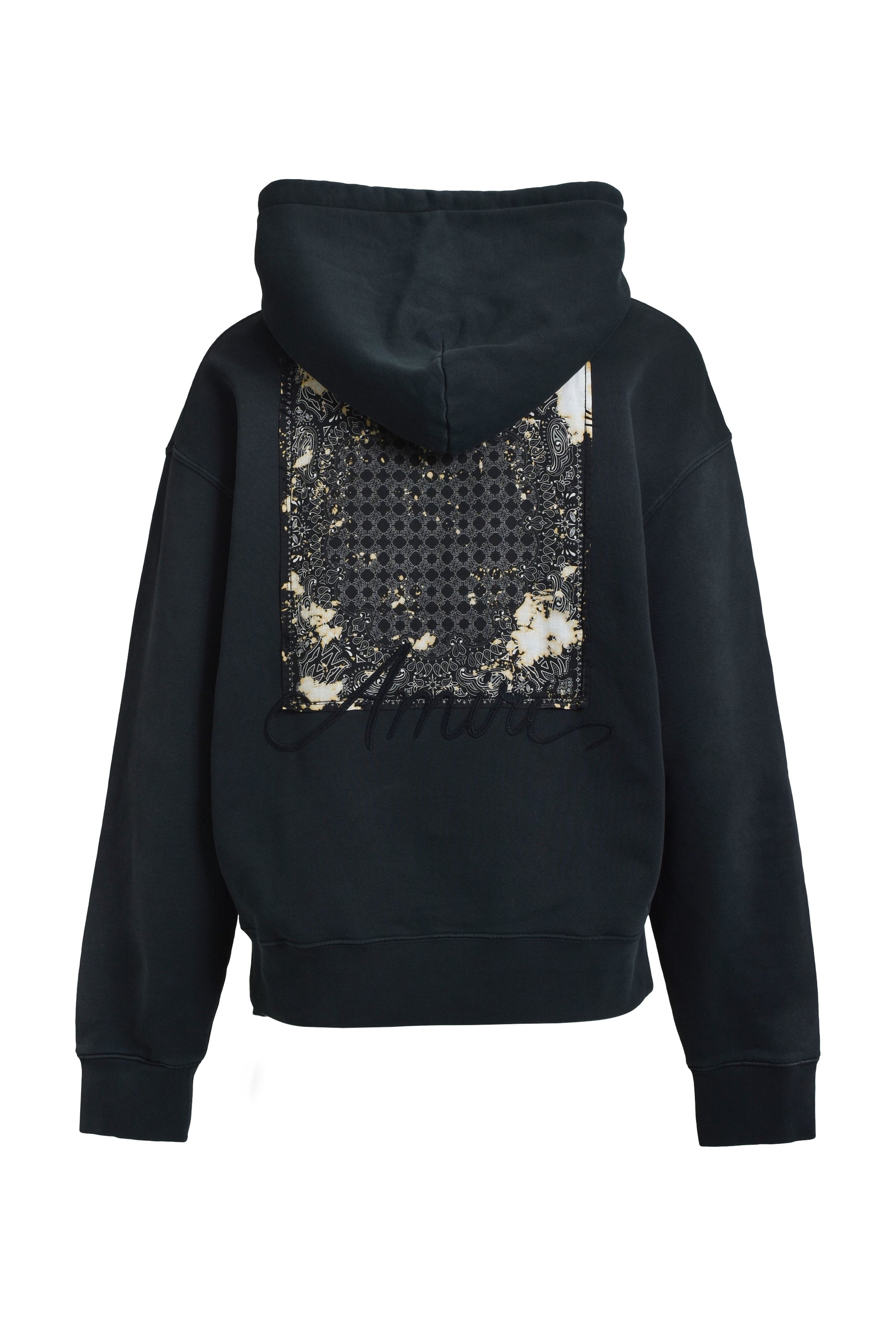 AMIRI アミリ FW25 BLEACH BANDANA OS HOODIE / BLK - NUBIAN