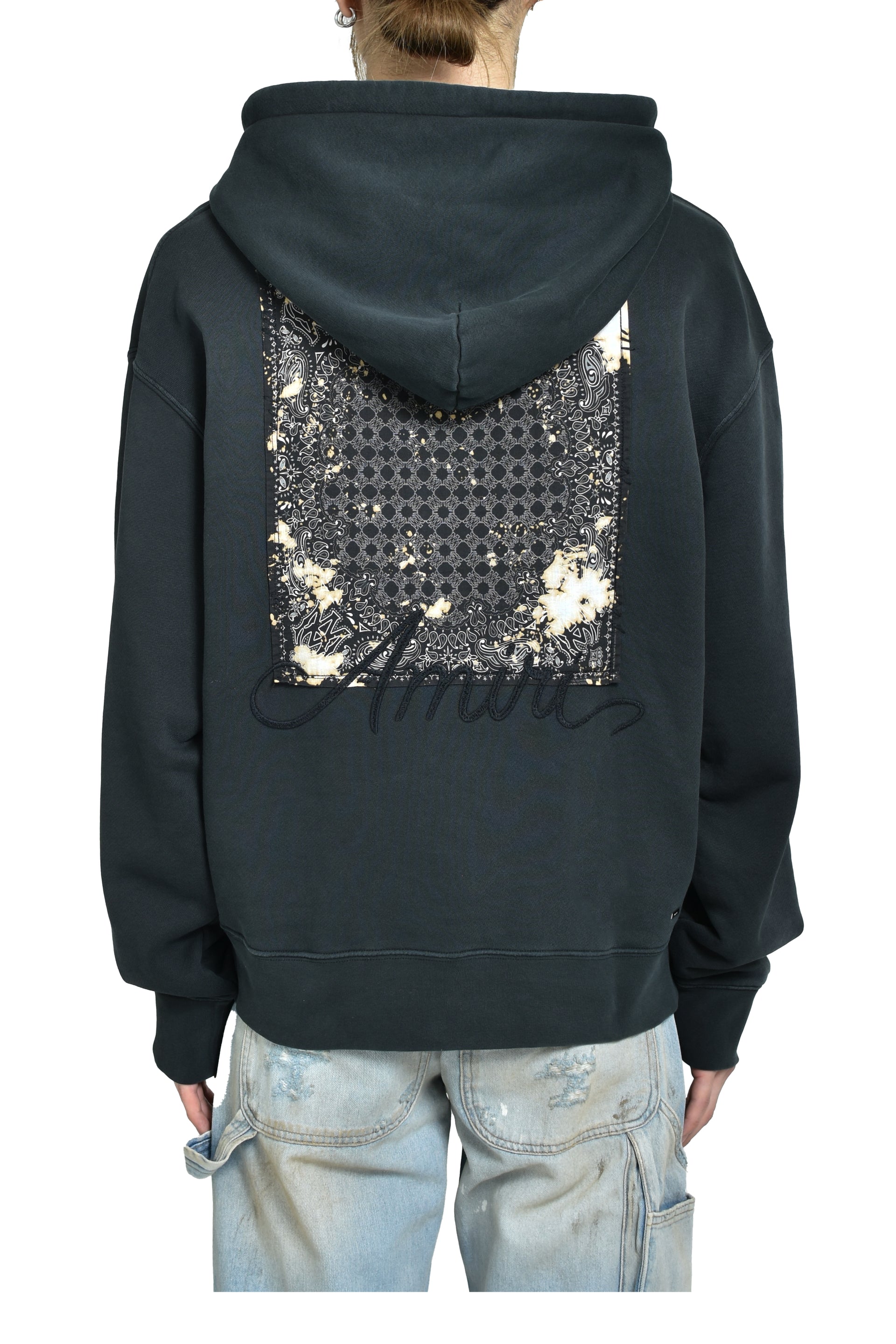 BLEACH BANDANA OS HOODIE / BLK